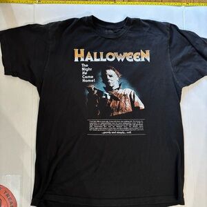 Halloween mike myers Graphic Tee black short‎ sleeve sz xl